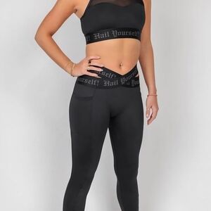 Hail Yourself Black Leggings